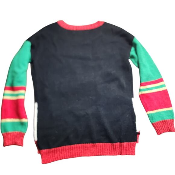 33 Degrees Musical Rocking Santa Reindeer Ugly Christmas Sweater Small - Picture 2 of 6